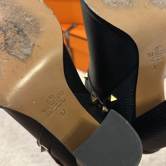 Valentino Rockstud Boots Sz 37 Black - Picture 7 of 10